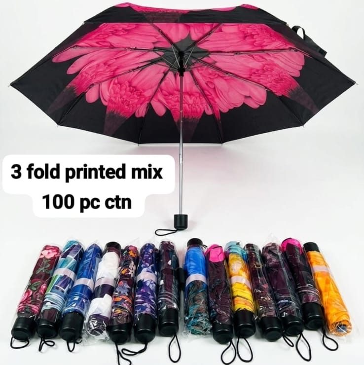 Magic Foldable Umbrella ( 3 Fold / Printed )