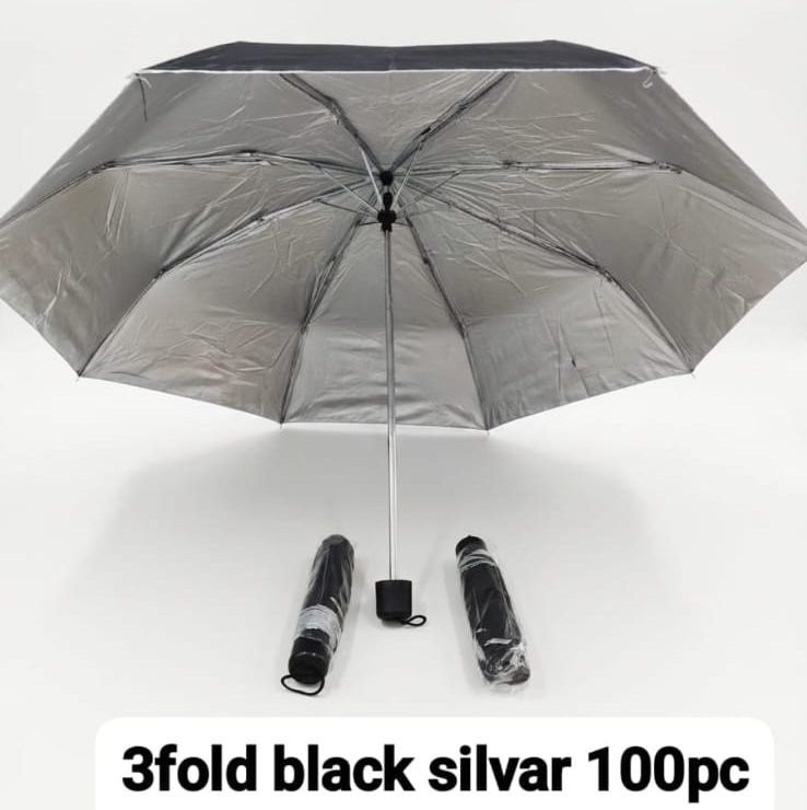 Magic Foldable Umbrella ( 3 Fold / Black )