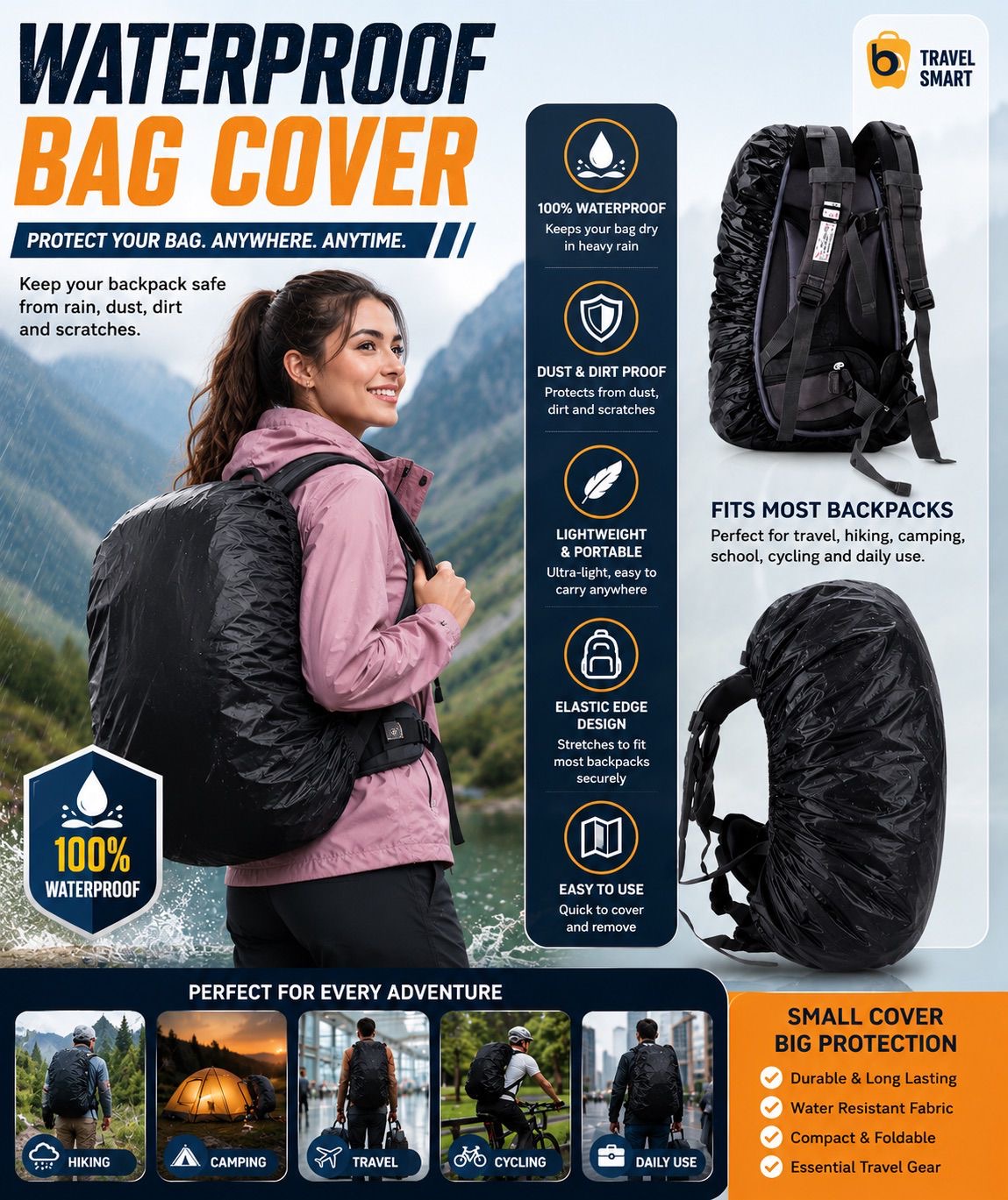 WaterProof Bag Cover ( Rain Cover )