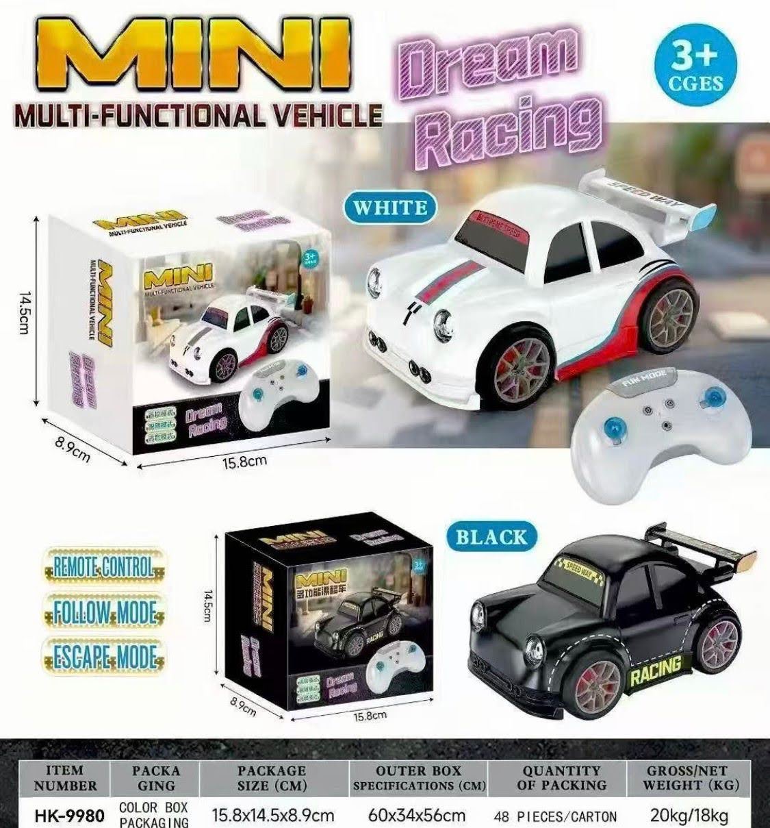 Mini Dream Racing Rc Sensor Car ( Follow Mode / Escape Mode )