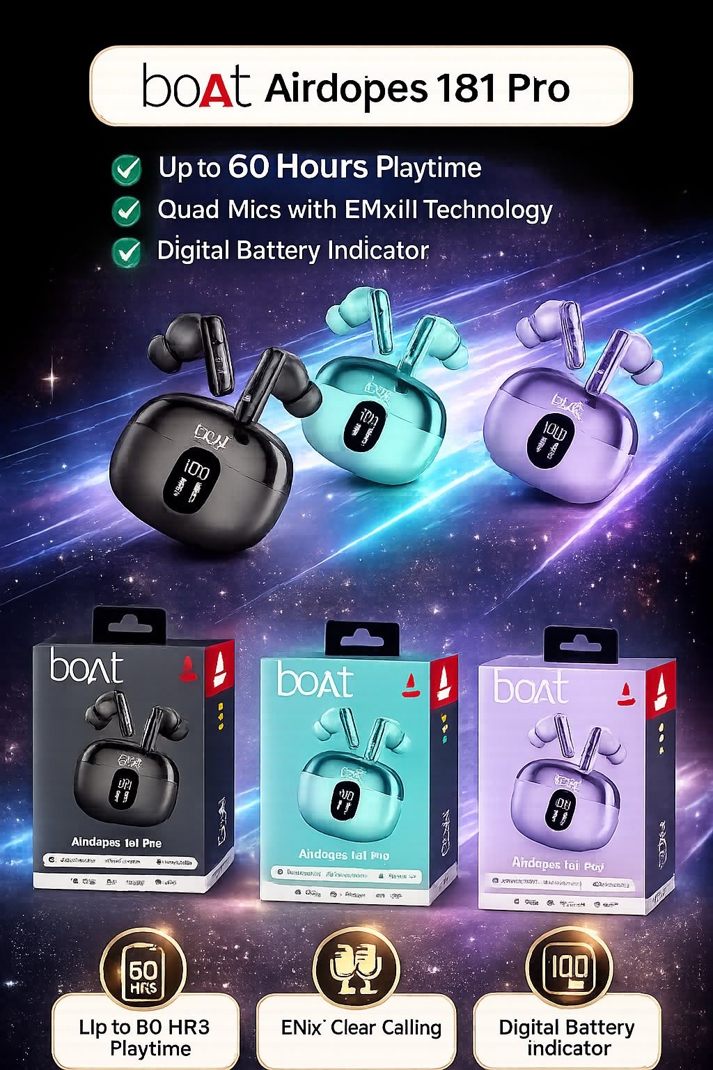 BOAT 181 PRO (LED BUDS )
