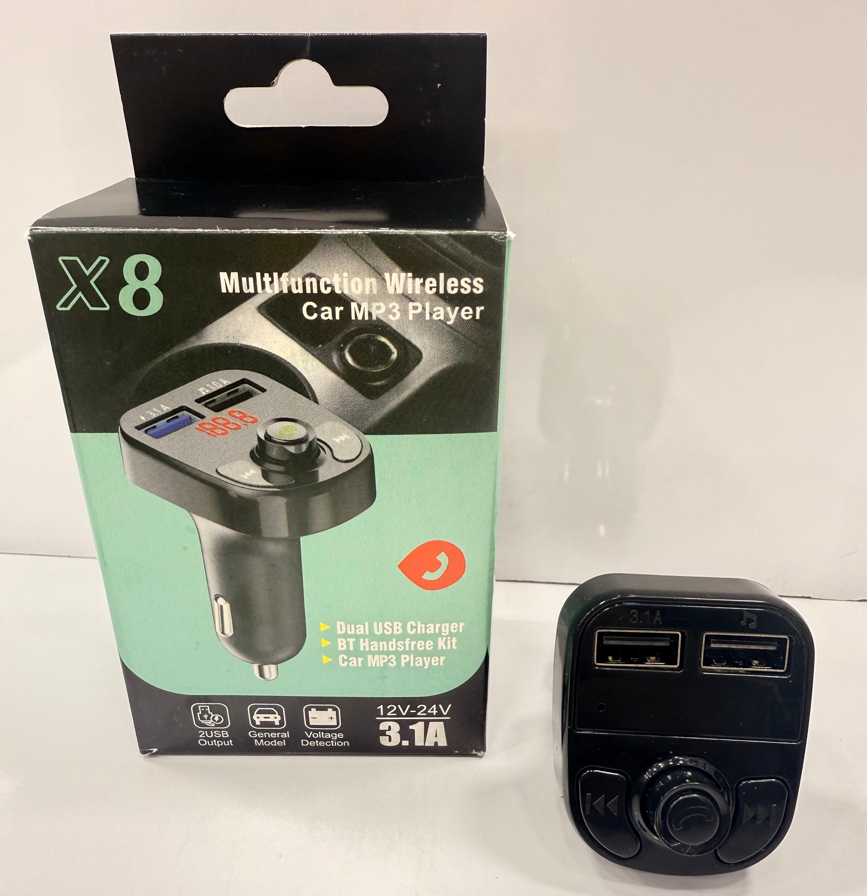 X8 MP3 FM PLAYER CAR CHARGER