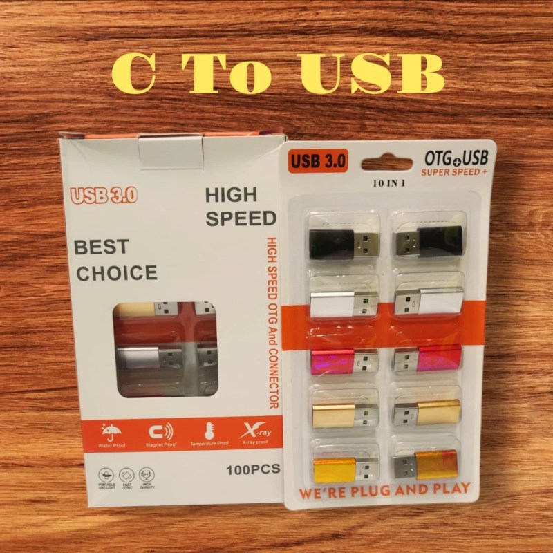 Type C To USB Metal Connector ( Big )
