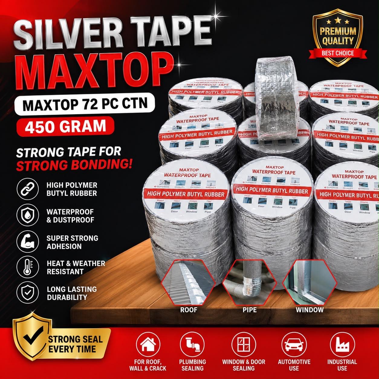 WATER LEAK SILVER TAPE