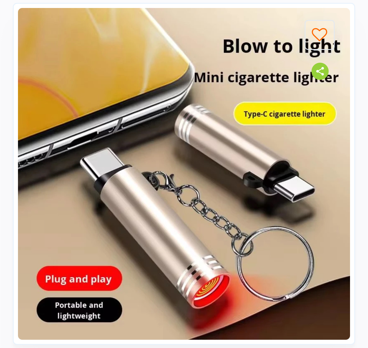 CTYPE KEYCHAIN LIGHTER