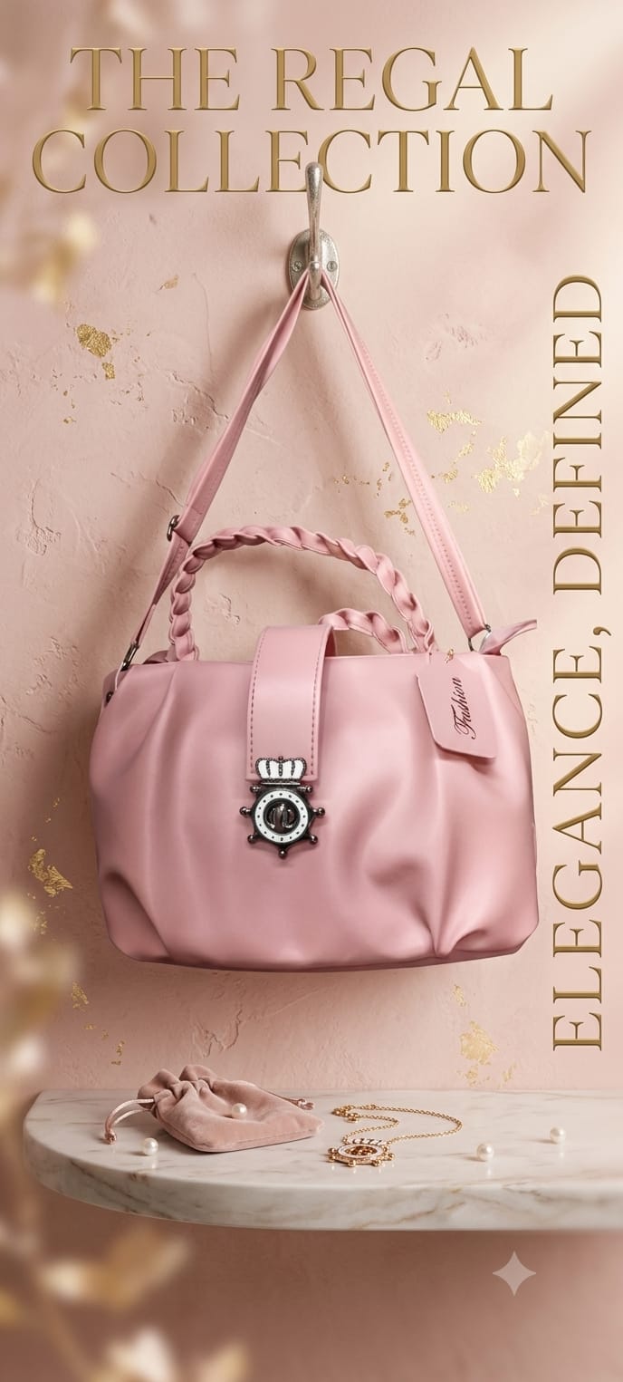 Elegant Blush Bow Handbag
