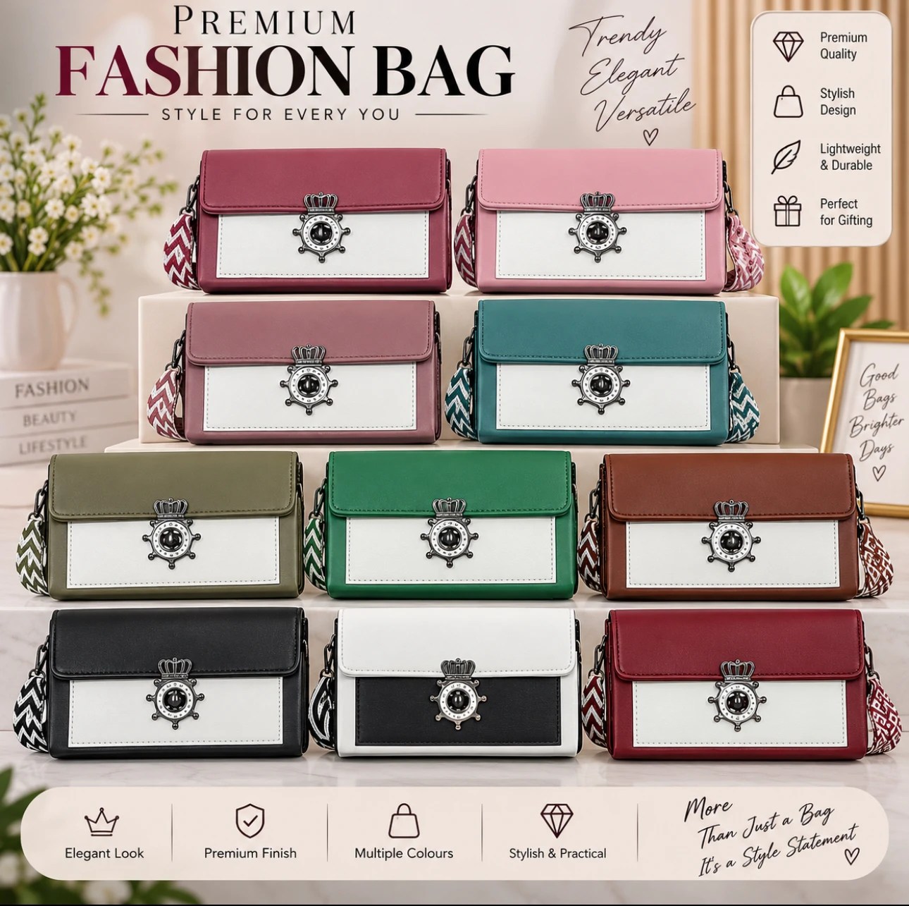 Pearl Crown Mini Handbag
