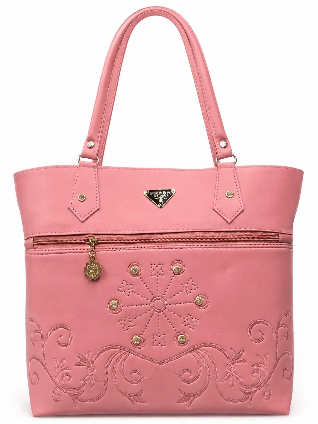 Pink Grace Embroidered Handbag