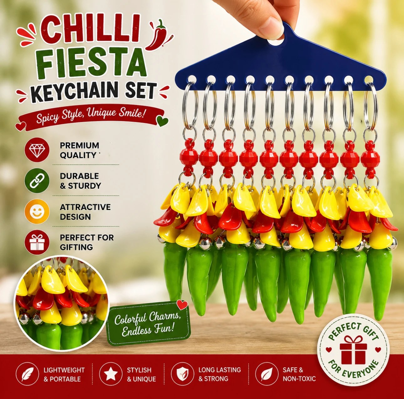 Chilli Fiesta Keychain Set 🌶️