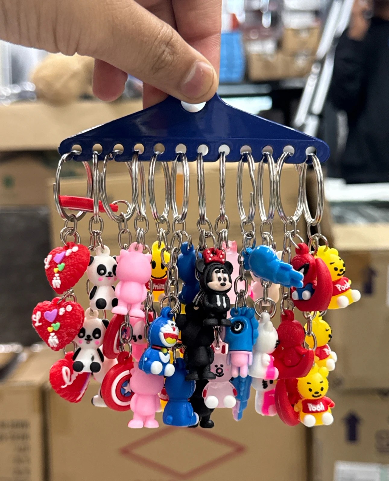 Cute Cartoon Character Keychain Set 🔑🎀