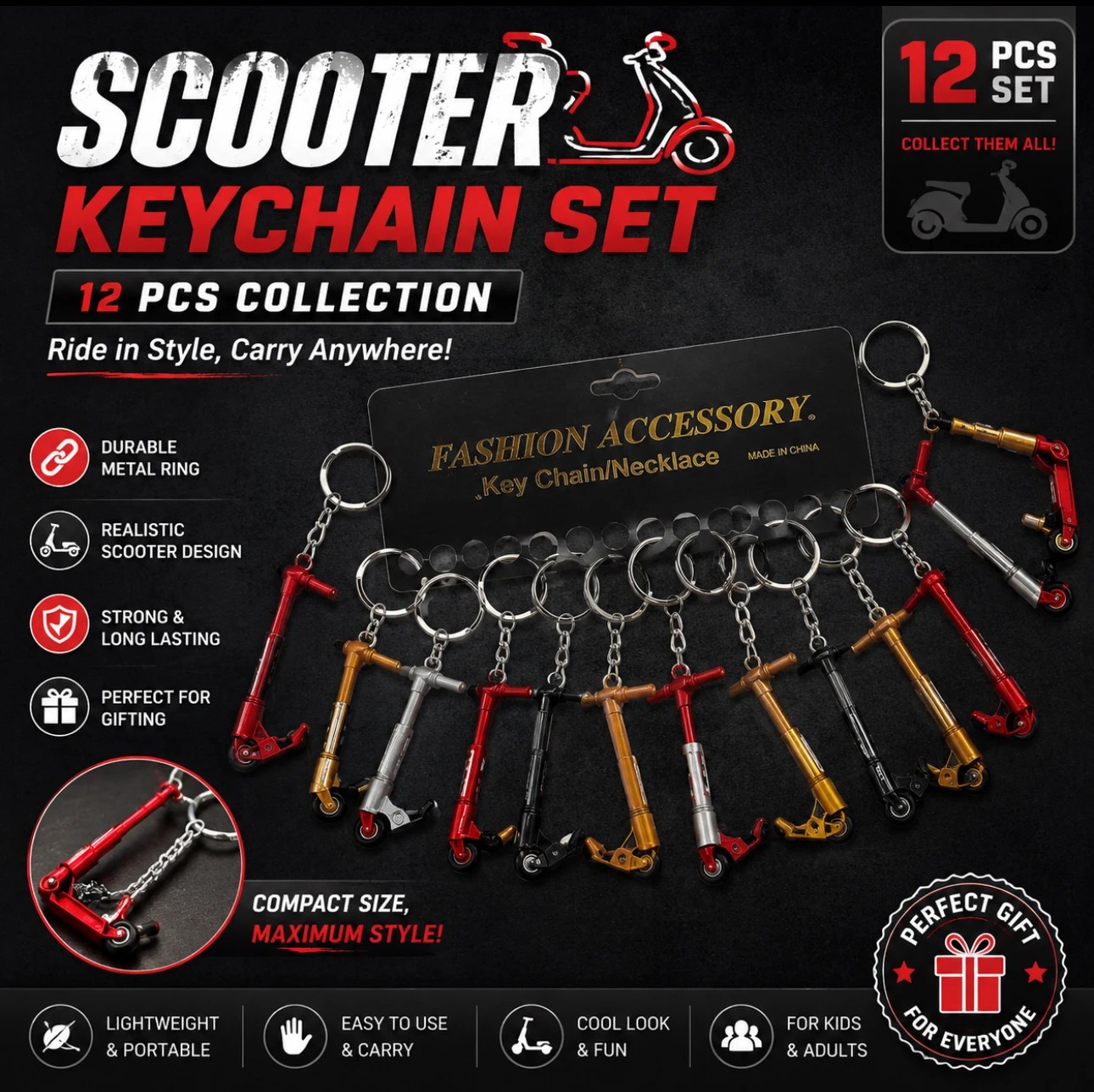 Mini Scooter Keychain 🛴