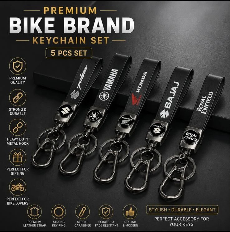 Premium Bike Brand Leather metal Keychain