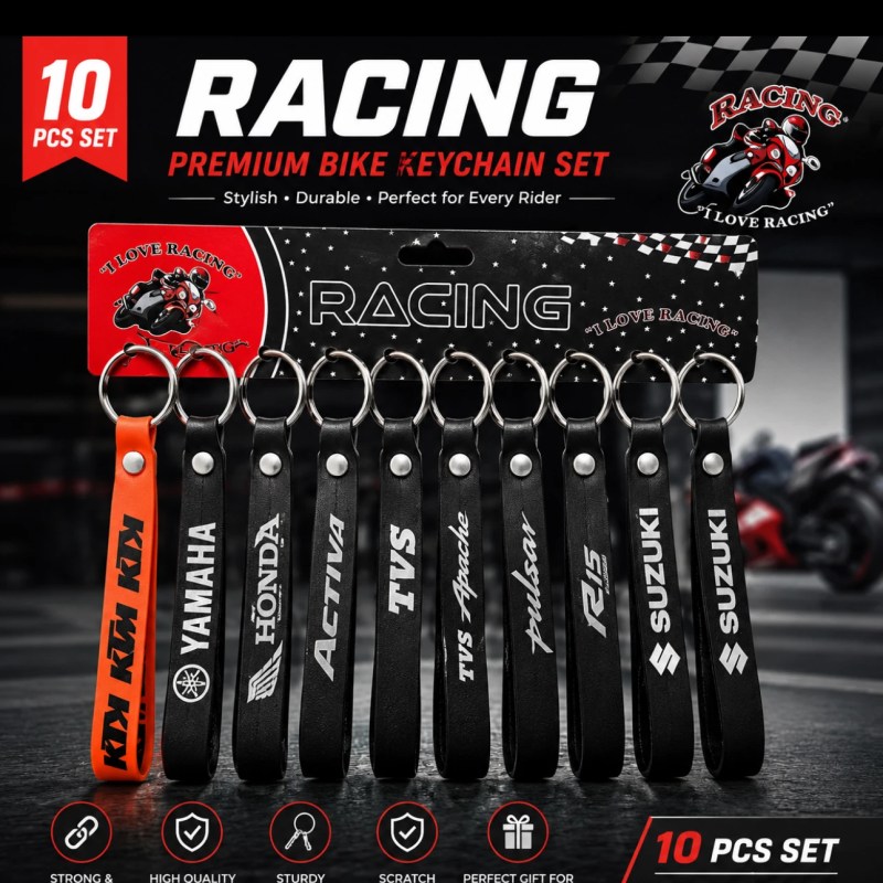 Racing Style Bike Keychain