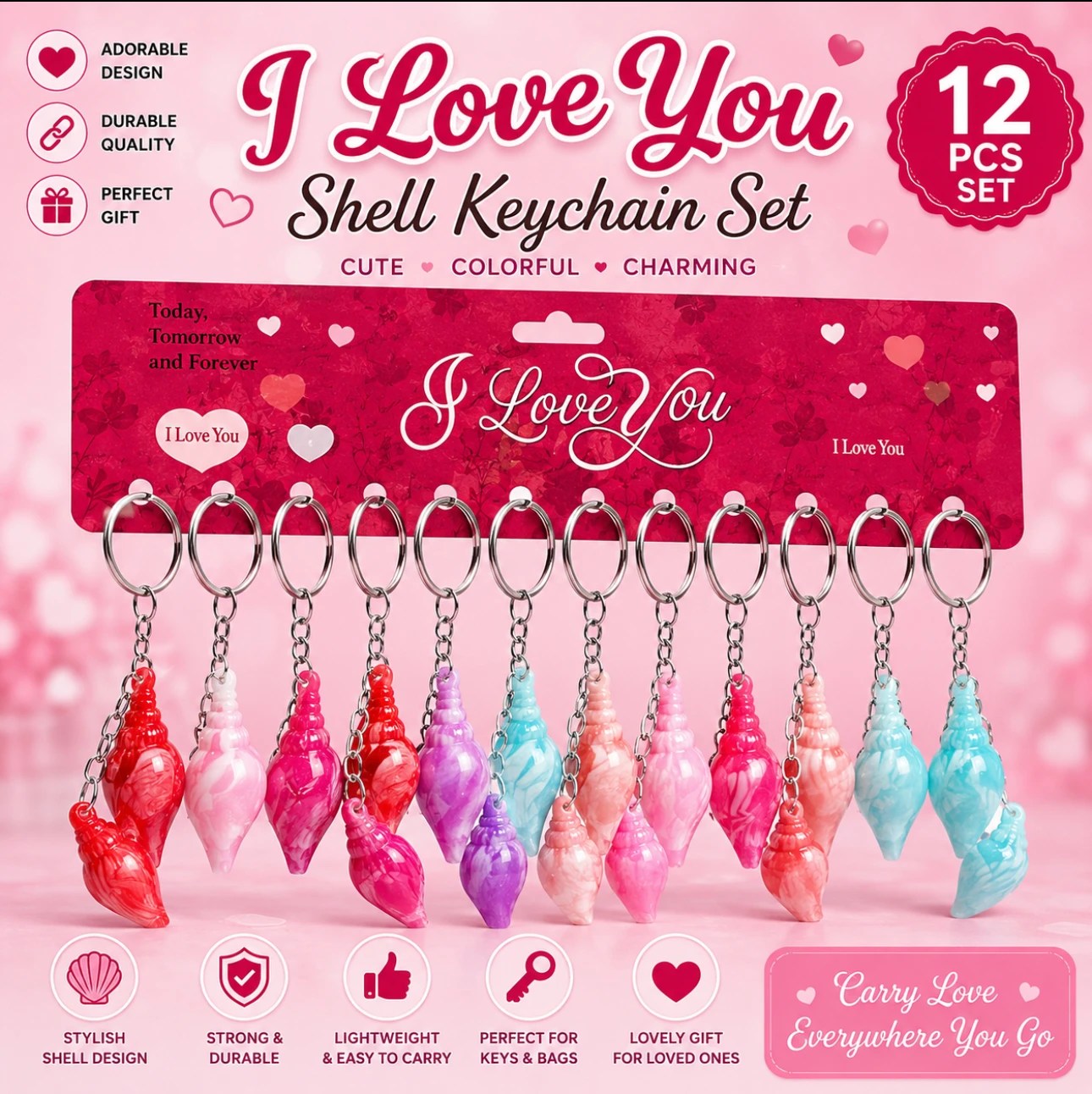 Shell Keychain Set