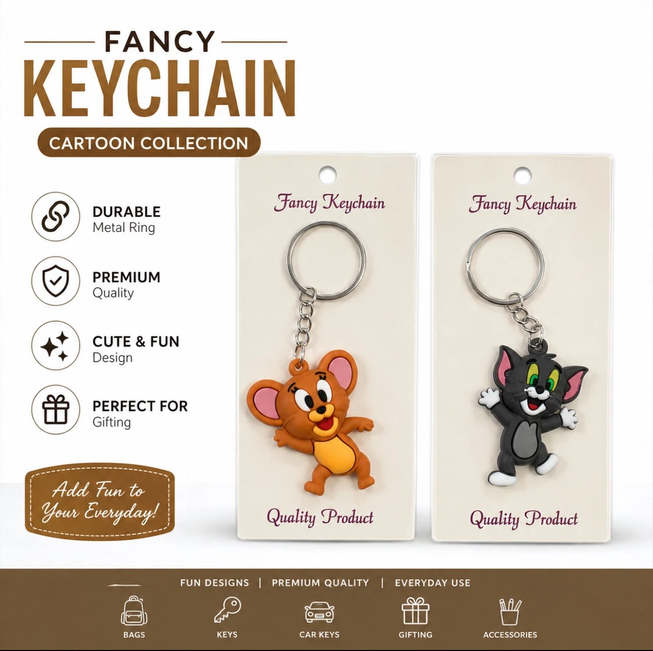 Tom & Jerry Cartoon keychain