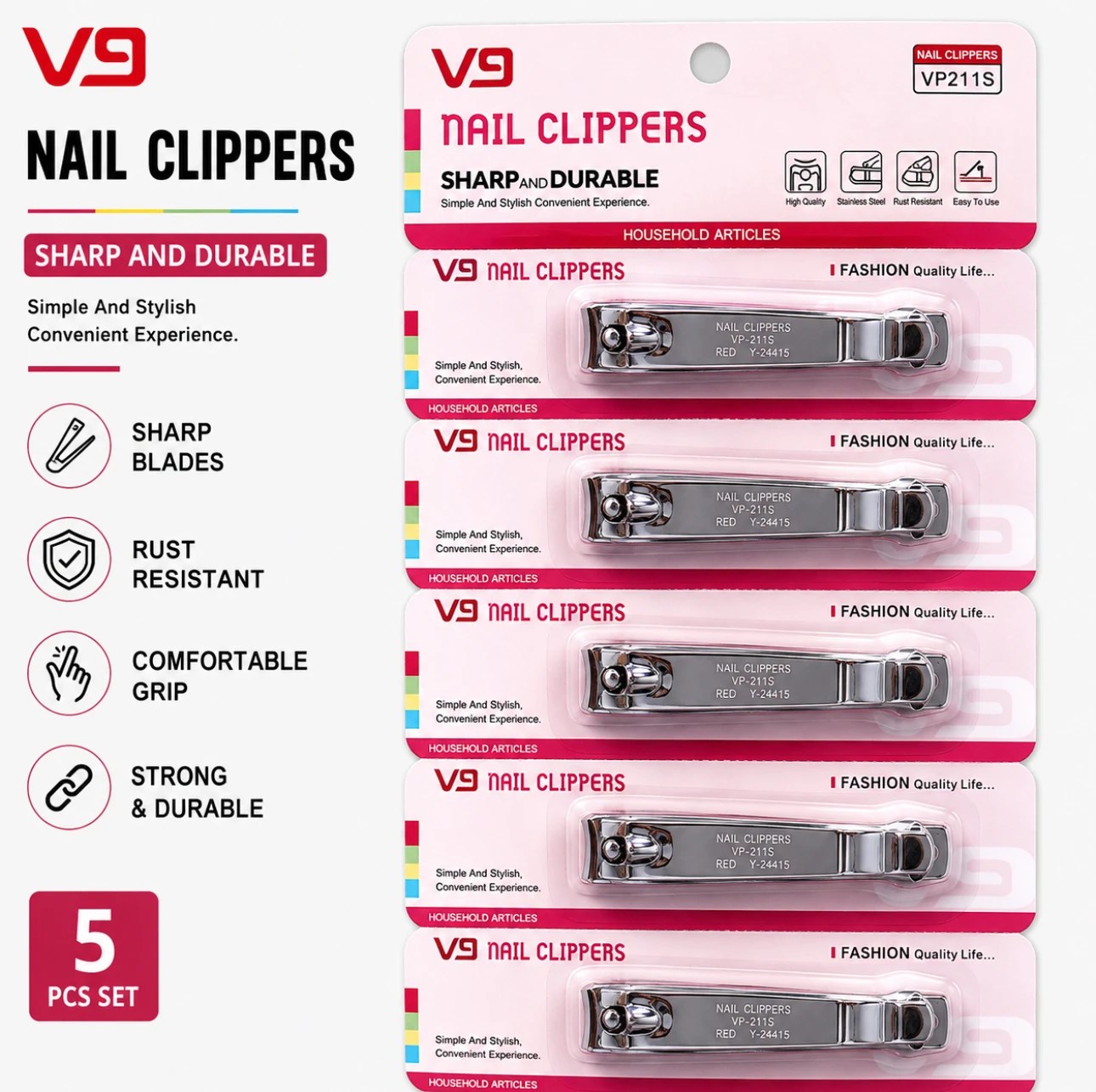 V9 Premium Stainless Steel Nail Clipper