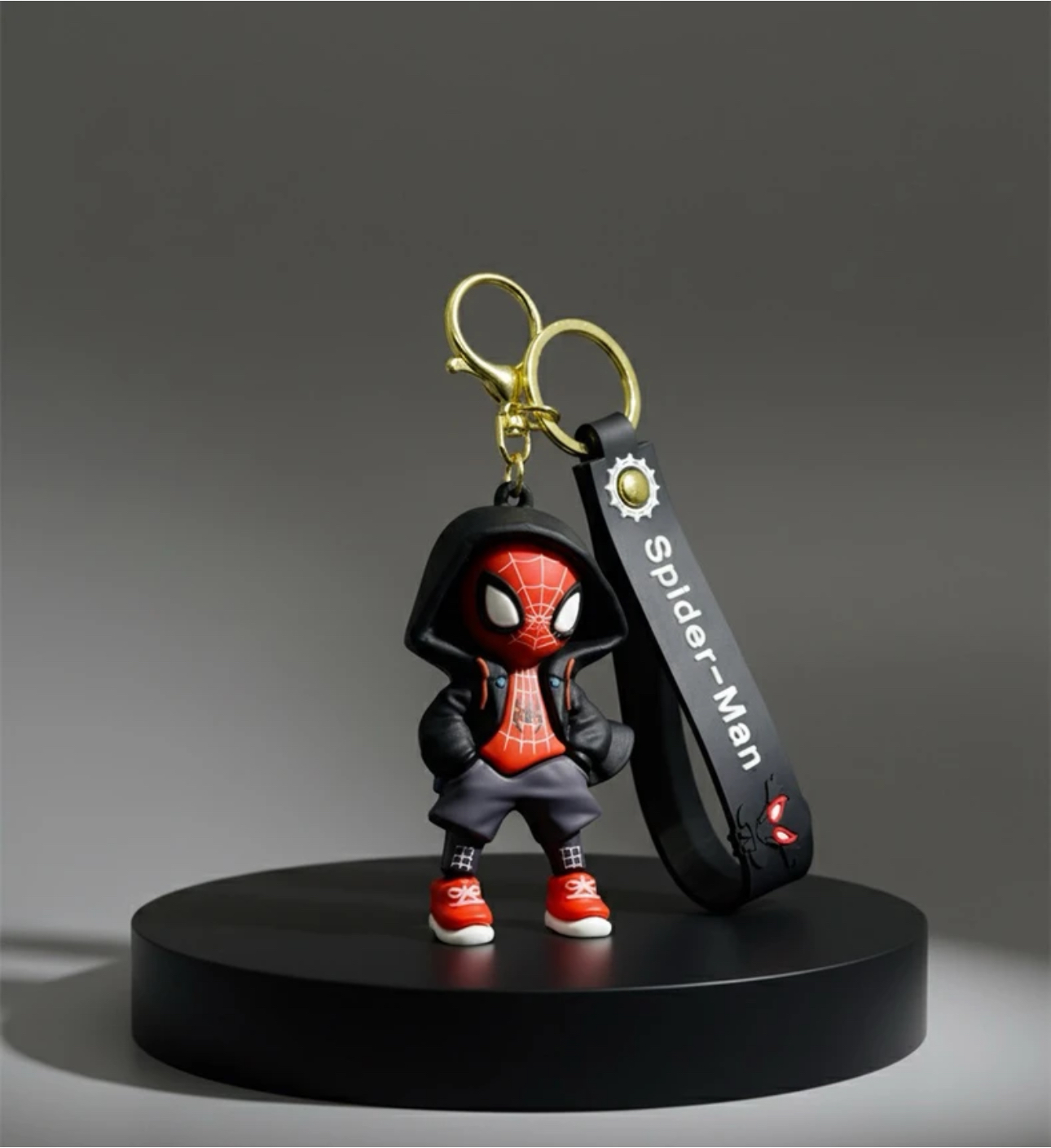 spider man big size silicone keychain