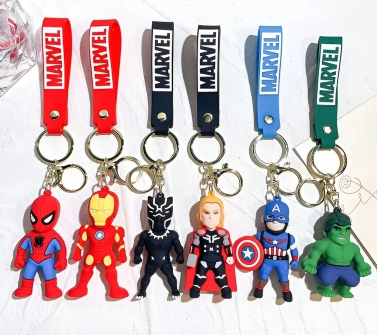 marvel big size silicone keychain