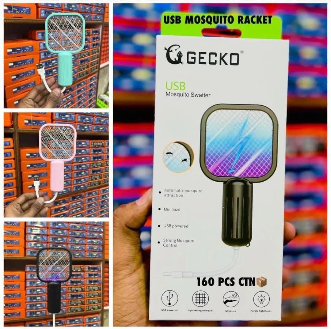 GECKO Portable Usb Mosquito killer Swatter Bat